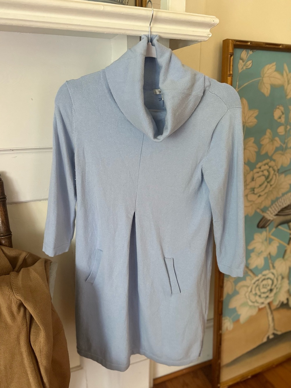 Tyler Boe Light Blue Cowl Neck Tunic Dress XS